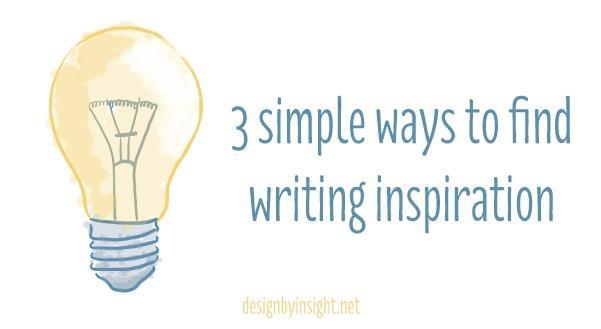 writing inspiration - design by insight