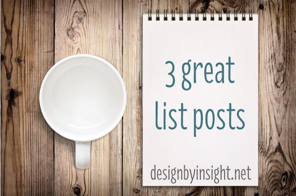3 great list posts - designbyinsight.net