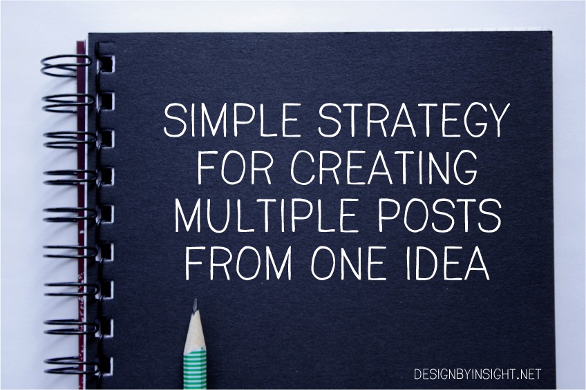 simple strategy for creating multiple posts from one idea