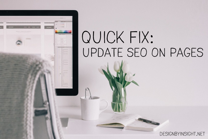 update seo on pages